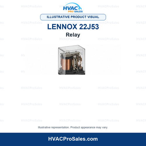 Illustrative visual of Lennox 22J53 Relay; product appearance may vary