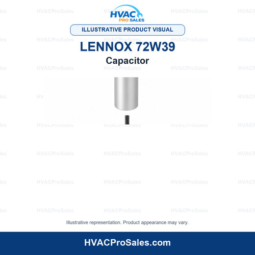 Illustrative visual of Lennox 72W39 Capacitor; product appearance may vary
