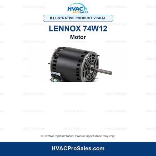 Illustrative visual of Lennox 74W12 Motor; product appearance may vary