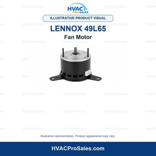 Illustrative visual of Lennox 49L65 Fan Motor; product appearance may vary