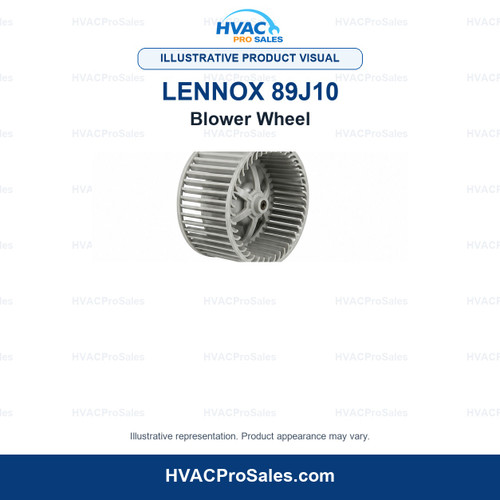 Illustrative visual of Lennox 89J10 Blower Wheel; product appearance may vary