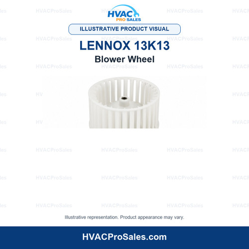 Illustrative visual of Lennox 13K13 Blower Wheel; product appearance may vary