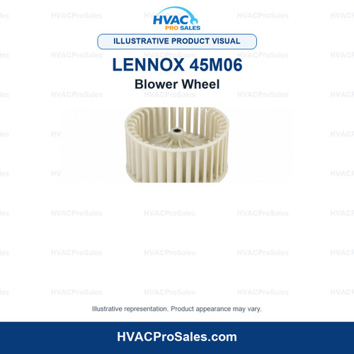Illustrative visual of Lennox 45M06 Blower Wheel; product appearance may vary