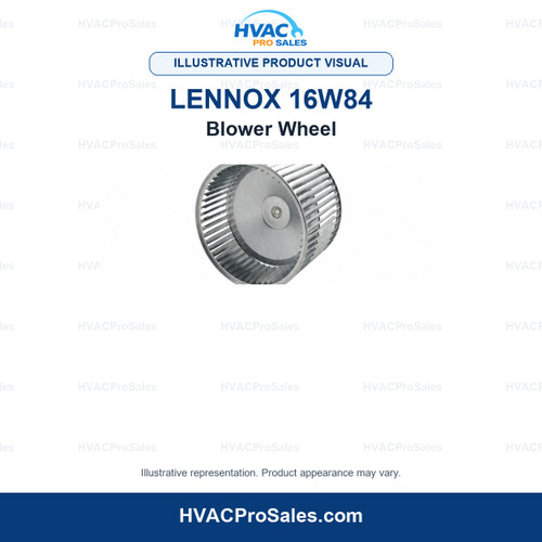 Illustrative visual of Lennox 16W84 Blower Wheel; product appearance may vary