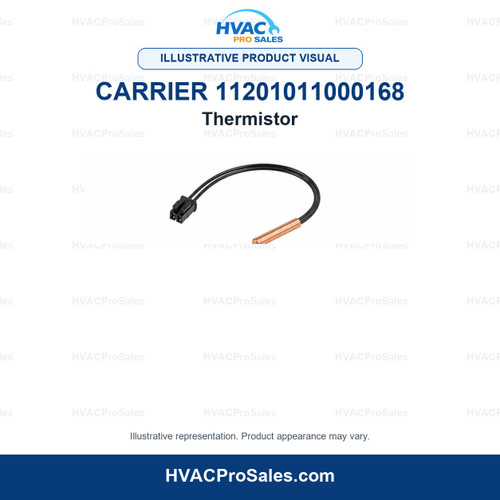 Illustrative visual of Carrier 11201011000168 Thermistor; product appearance may vary