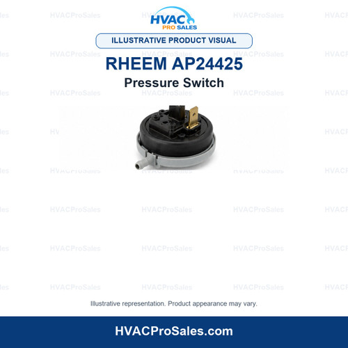 Illustrative visual of Rheem AP24425 Pressure Switch; product appearance may vary