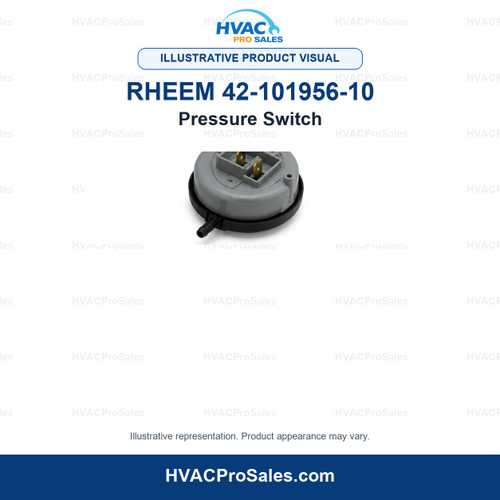 Illustrative visual of Rheem 42-101956-10 Pressure Switch; product appearance may vary