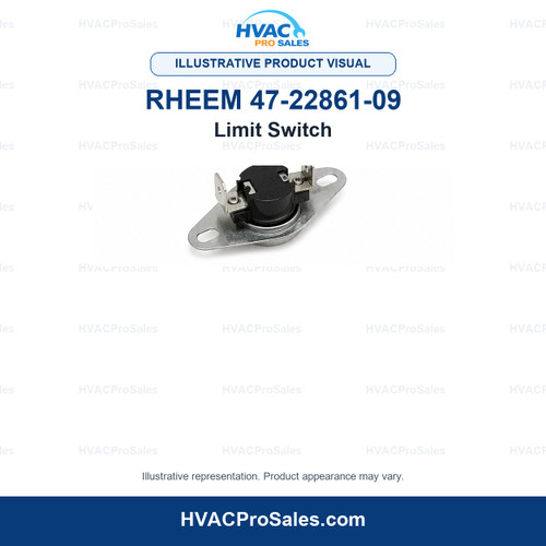 Illustrative visual of Rheem 47-22861-09 Limit Switch; product appearance may vary