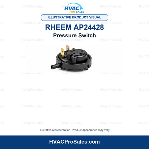 Illustrative visual of Rheem AP24428 Pressure Switch; product appearance may vary