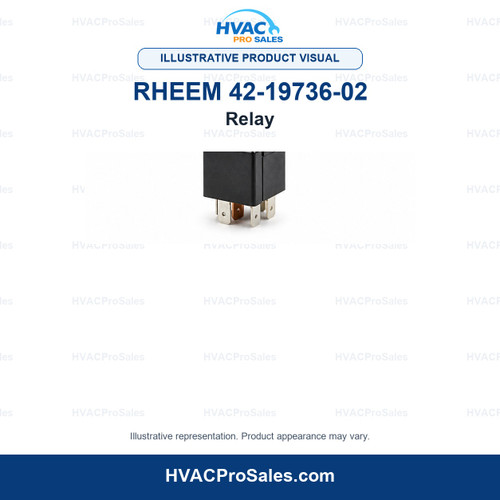 Illustrative visual of Rheem 42-19736-02 Relay; product appearance may vary