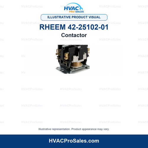 Illustrative visual of Rheem 42-25102-01 Contactor; product appearance may vary