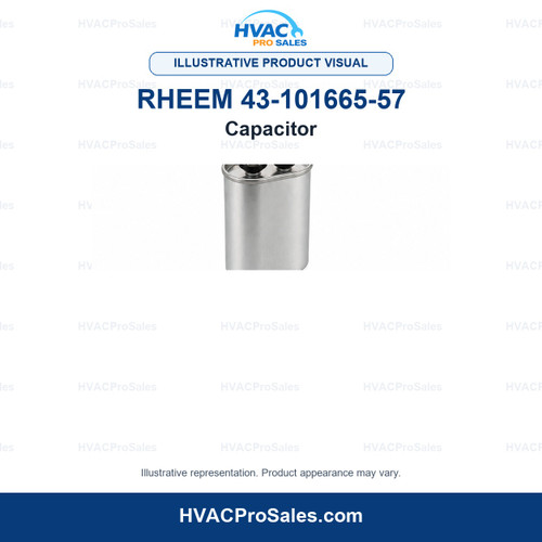 Illustrative visual of Rheem 43-101665-57 Capacitor; product appearance may vary
