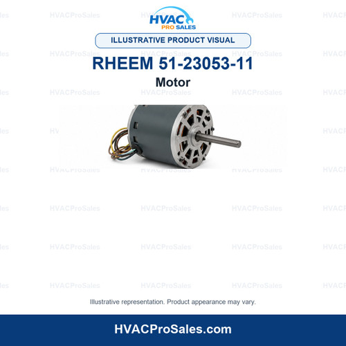 Illustrative visual of Rheem 51-23053-11 Motor; product appearance may vary