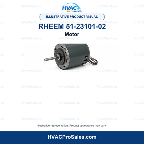 Illustrative visual of Rheem 51-23101-02 Motor; product appearance may vary