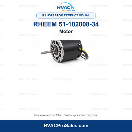 Illustrative visual of Rheem 51-102008-34 Motor; product appearance may vary