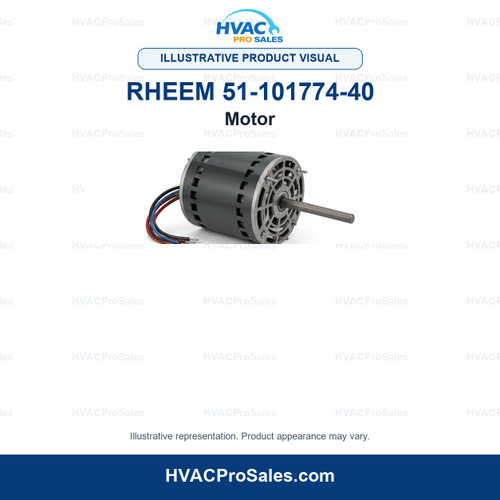 Illustrative visual of Rheem 51-101774-40 Motor; product appearance may vary
