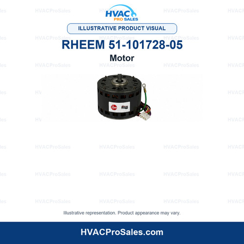 Illustrative visual of Rheem 51-101728-05 Motor; product appearance may vary