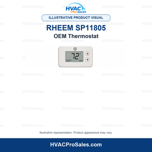 Illustrative visual of Rheem SP11805 OEM Thermostat; product appearance may vary