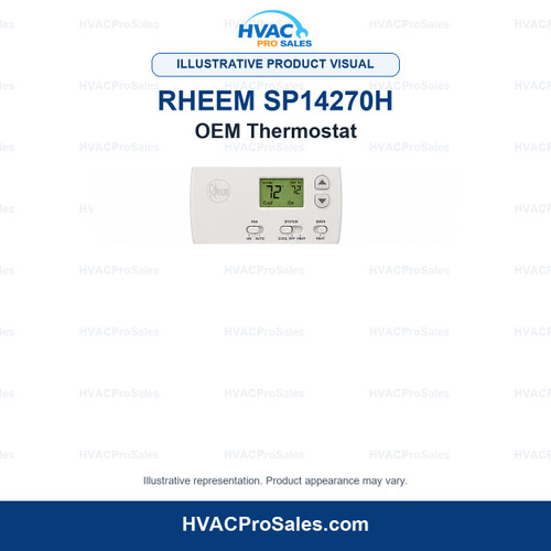 Illustrative visual of Rheem SP14270H OEM Thermostat; product appearance may vary