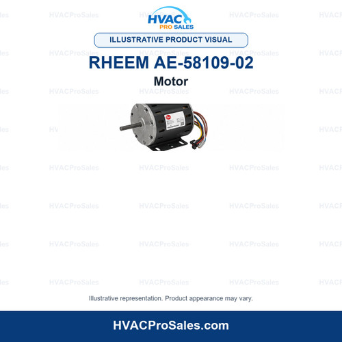 Illustrative visual of Rheem AE-58109-02 Motor; product appearance may vary