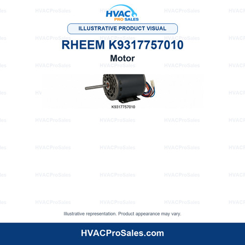 Illustrative visual of Rheem K9317757010 Motor; product appearance may vary