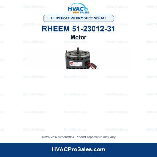 Illustrative visual of Rheem 51-23012-31 Motor; product appearance may vary