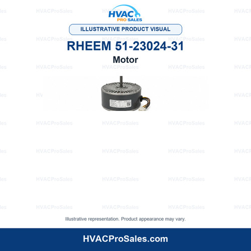 Illustrative visual of Rheem 51-23024-31 Motor; product appearance may vary