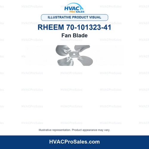 Illustrative visual of Rheem 70-101323-41 Fan Blade; product appearance may vary