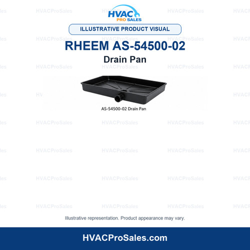 Illustrative visual of Rheem AS-54500-02 Drain Pan; product appearance may vary
