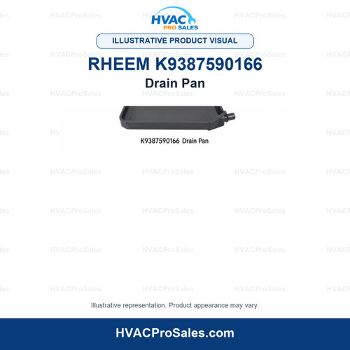 Illustrative visual of Rheem K9387590166 Drain Pan; product appearance may vary