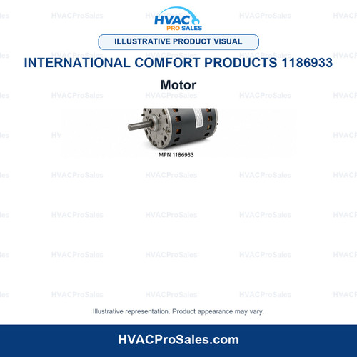 Illustrative visual of International Comfort Products 1186933 Motor; product appearance may vary