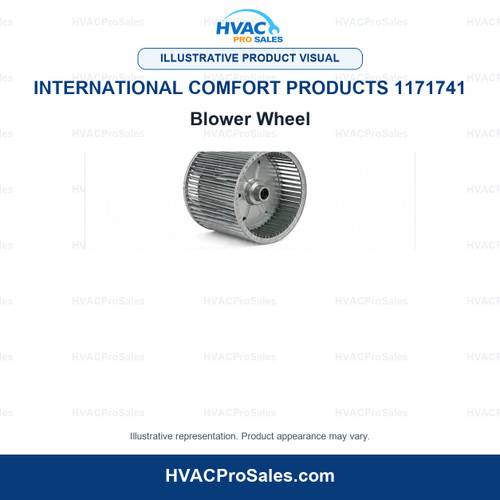 Illustrative visual of International Comfort Products 1171741 Blower Wheel; product appearance may vary
