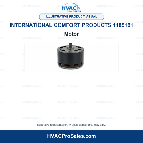 Illustrative visual of International Comfort Products 1185181 Motor; product appearance may vary