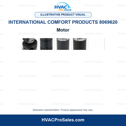Illustrative visual of International Comfort Products 8069620 Motor; product appearance may vary