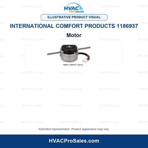 Illustrative visual of International Comfort Products 1186937 Motor; product appearance may vary