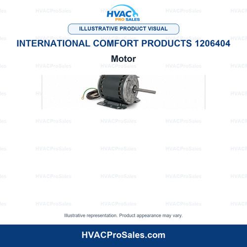 Illustrative visual of International Comfort Products 1206404 Motor; product appearance may vary