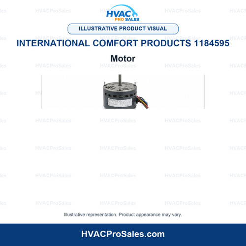Illustrative visual of International Comfort Products 1184595 Motor; product appearance may vary