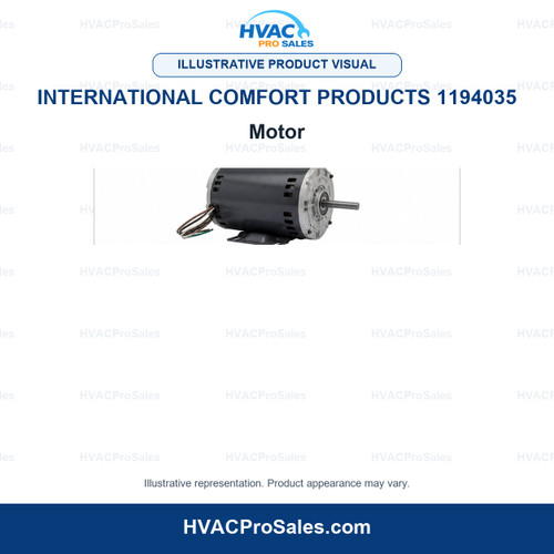 Illustrative visual of International Comfort Products 1194035 Motor; product appearance may vary