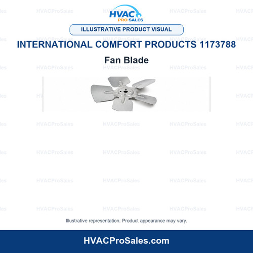 Illustrative visual of International Comfort Products 1173788 Fan Blade; product appearance may vary