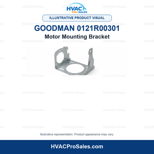 Illustrative visual of Goodman 0121R00301 Motor Mounting Bracket; product appearance may vary