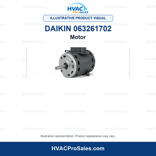 Illustrative visual of Daikin 063261702 Motor; product appearance may vary
