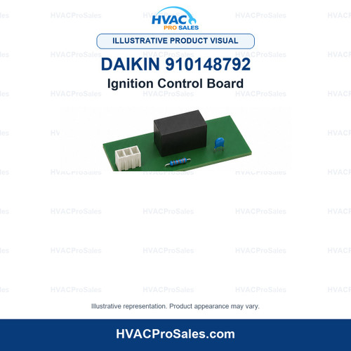 Illustrative visual of Daikin 910148792 Ignition Control Board; product appearance may vary