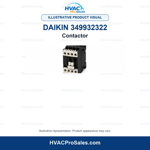 Illustrative visual of Daikin 349932322 Contactor; product appearance may vary