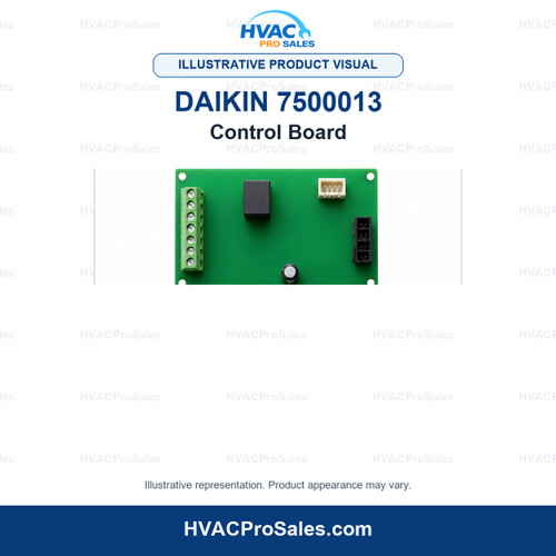 Illustrative visual of Daikin 7500013 Control Board; product appearance may vary