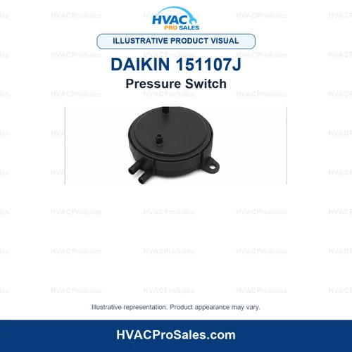 Illustrative visual of Daikin 151107J Pressure Switch; product appearance may vary