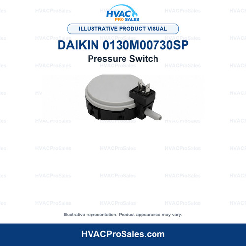 Illustrative visual of Daikin 0130M00730SP Pressure Switch; product appearance may vary