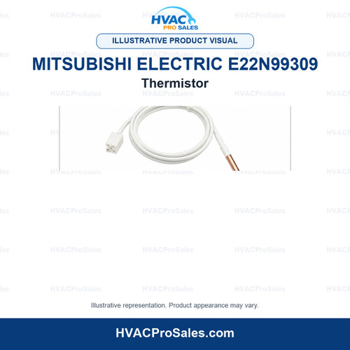 Illustrative visual of Mitsubishi Electric E22N99309 Thermistor; product appearance may vary