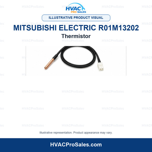 Illustrative visual of Mitsubishi Electric R01M13202 Thermistor; product appearance may vary