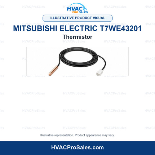 Illustrative visual of Mitsubishi Electric T7WE43201 Thermistor; product appearance may vary