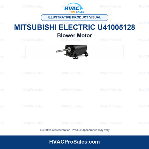 Illustrative visual of Mitsubishi Electric U41005128 Blower Motor; product appearance may vary